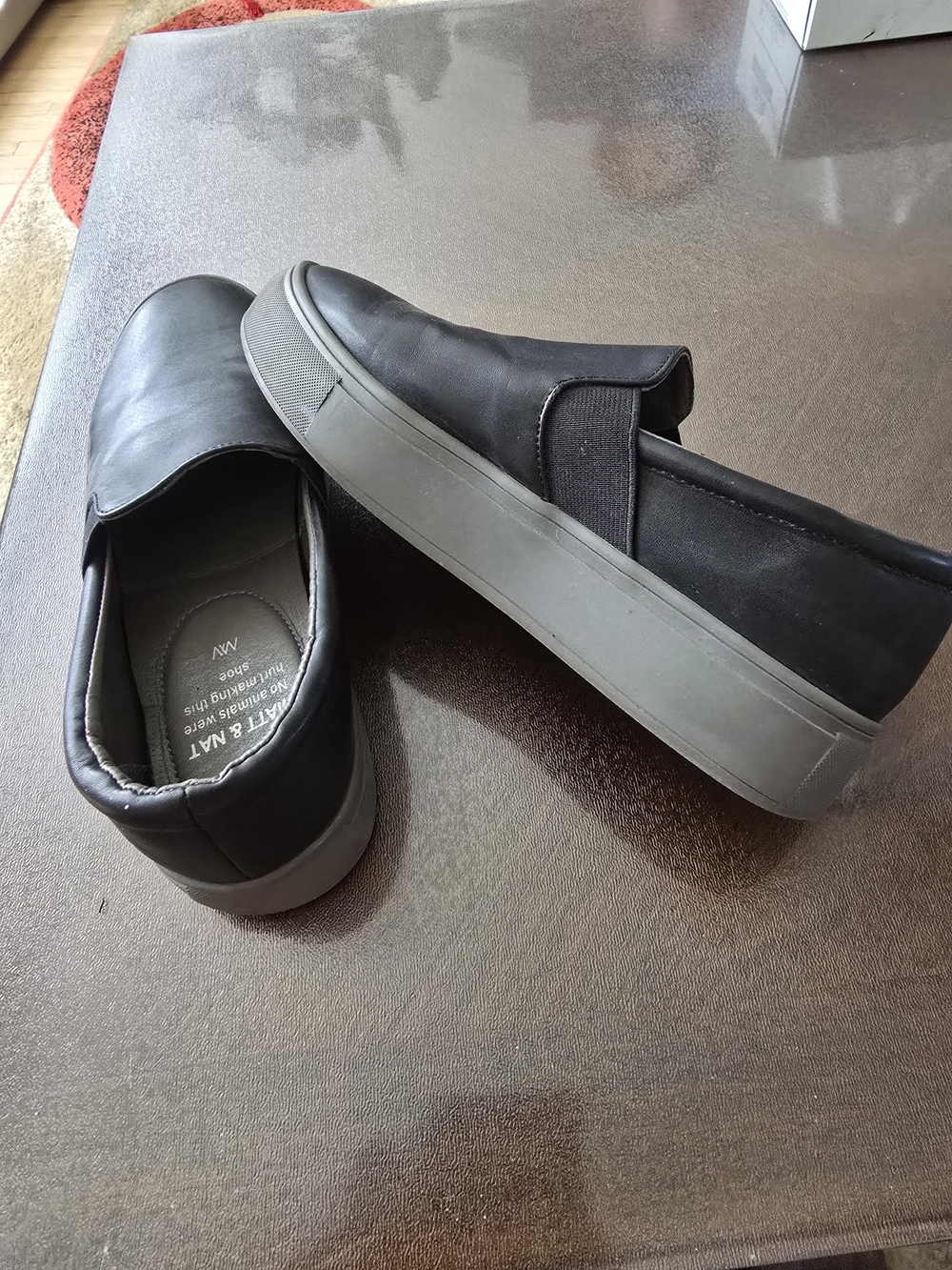 Matt & Nat  Black Slip-On Platform Sneakers